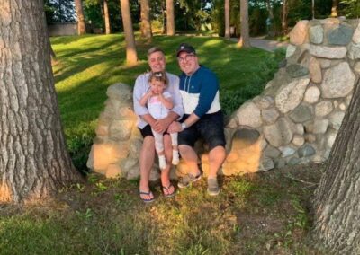 Chris & Christopher smiling together