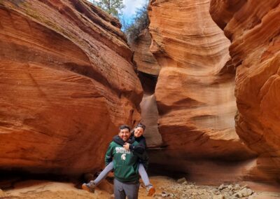 Jackie & Zac at a family barbecue