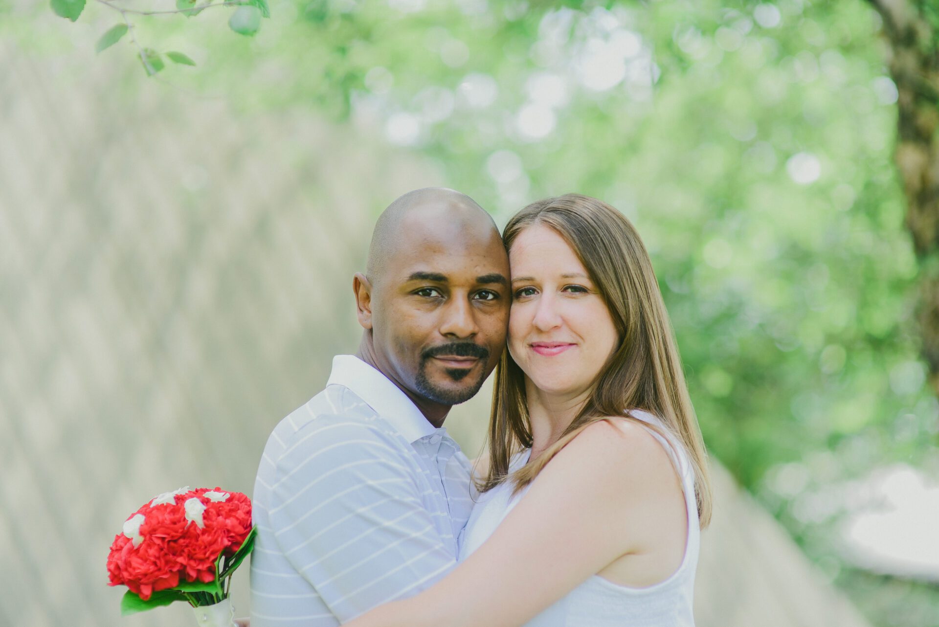 Missy & Andre smiling together